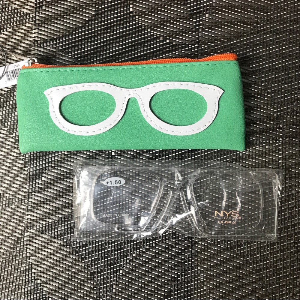 +1.50 NYS Collection Flat Armless Readers with colorful Zip pouch! ONLY 3 LEFT! - Picture 10 of 16